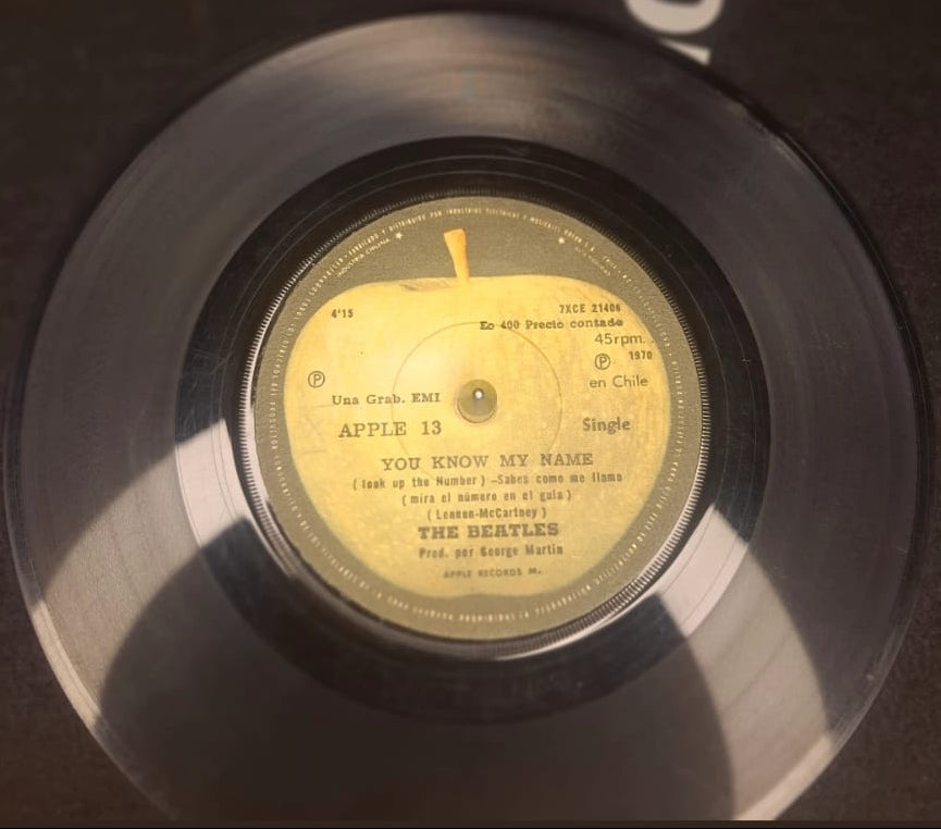 The Beatles – You Know My Name / Let It Be – Vinilo 7" 45RPM VG/VG Apple 13 - Edición Chilena Apple Records (1970)