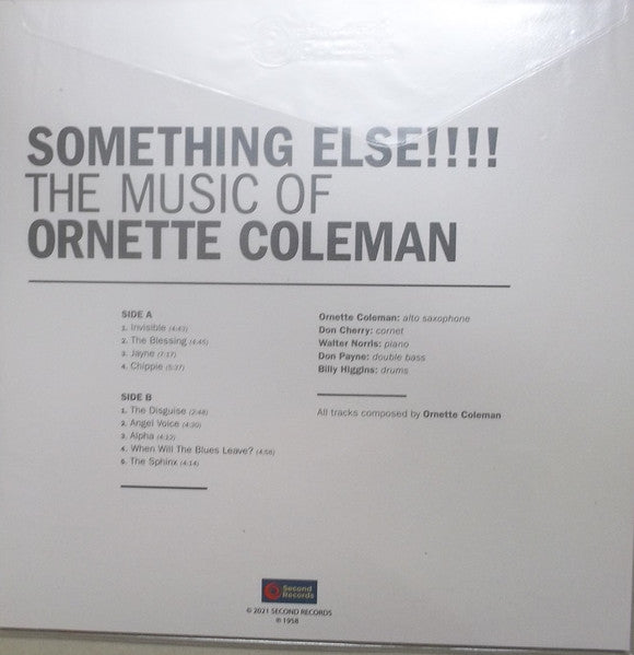 Ornette Coleman – Something Else!!!! The Music Of Ornette Coleman LP Vinilo