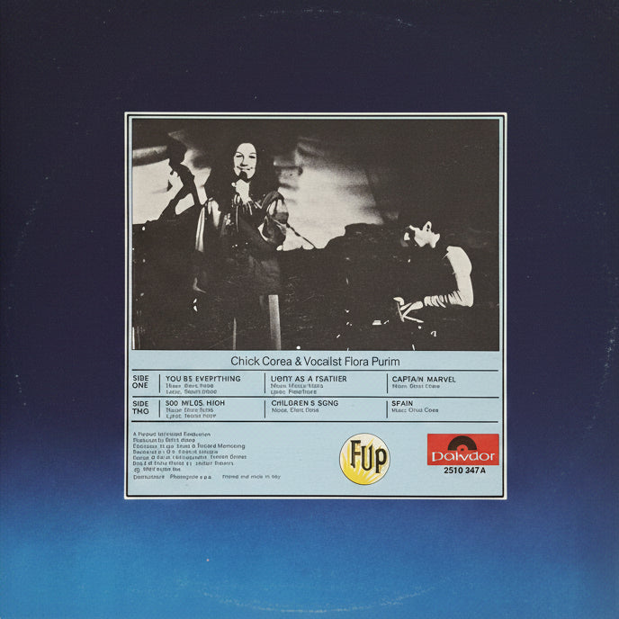 Chic Corea Return to Forever - Light as a Feather LP VG+1973 Italiano