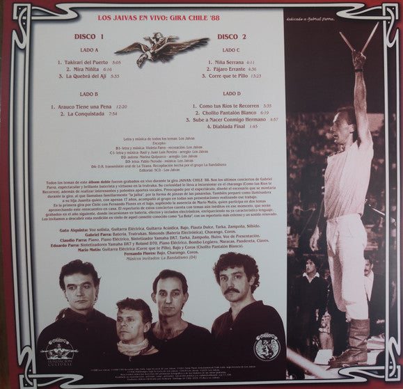 Los Jaivas - Gira Chile '88 2LP Gatefold Vinilo