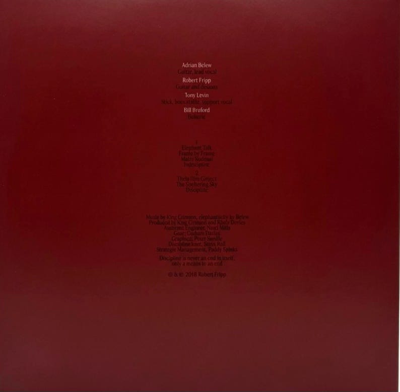 King Crimson - Discipline LP 180gr