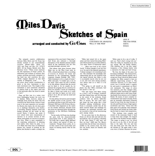 Miles Davis - Sketches of Spain LP 180 gr Gatefold