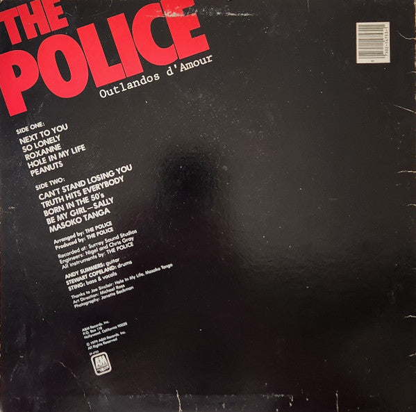 The Police - Outlandos d'Amour LP Vinilo VG + 1979 US