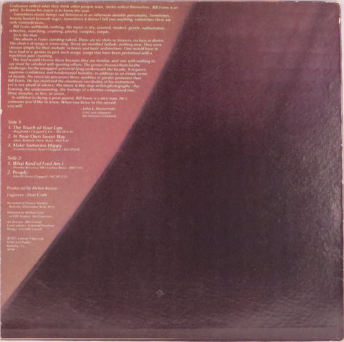 Bill Evans -  Alone (Again)