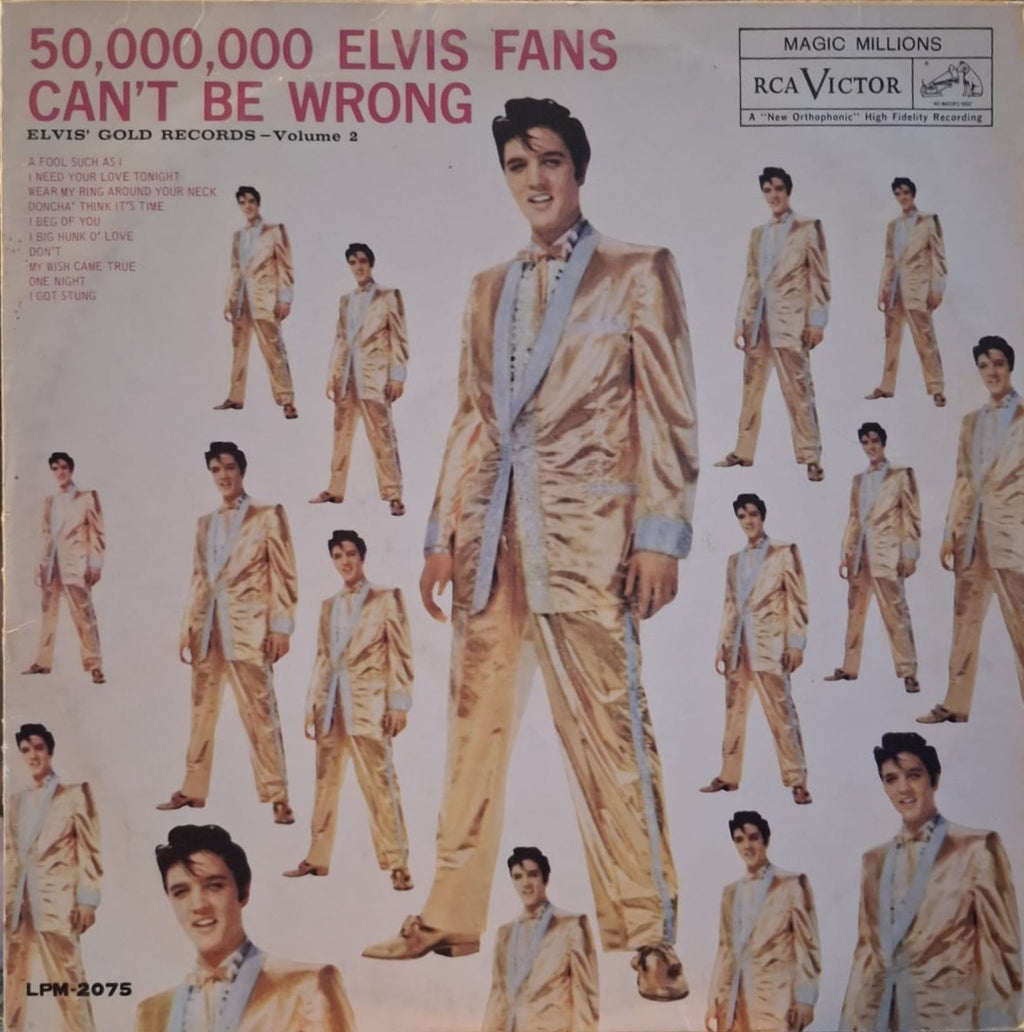 Elvis Presley Con The Jordanaires – 50,000,000 Elvis Fans Can't Be Wrong (Elvis' Gold Records, Vol. 2) VG+ MONO LP 1965 Chile