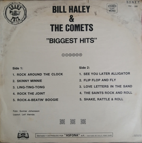 Bill Haley & The Comets - Biggest Hits  LP MONO/ESTÉREO VG+ 1972 Chile