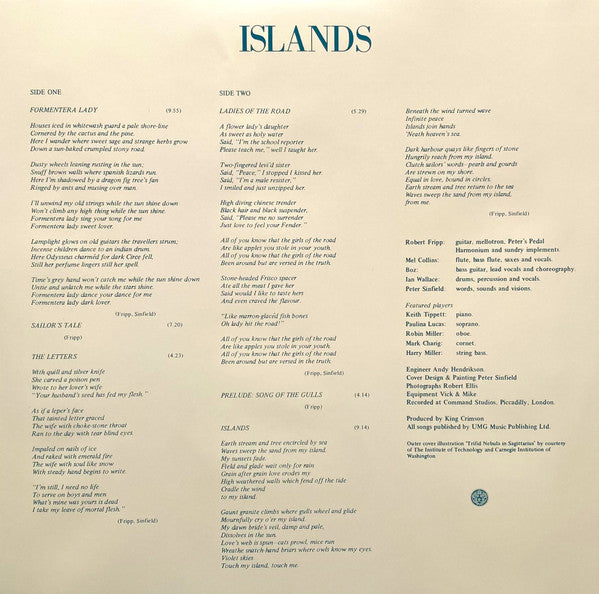 King Crimson – Islands Vinilo LP