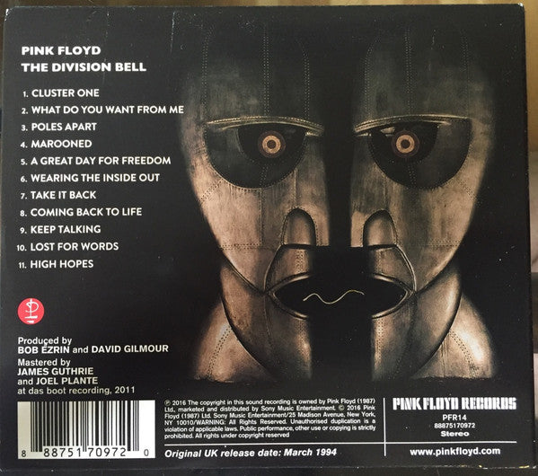 Pink Floyd - The Division Bell CD Digipack
