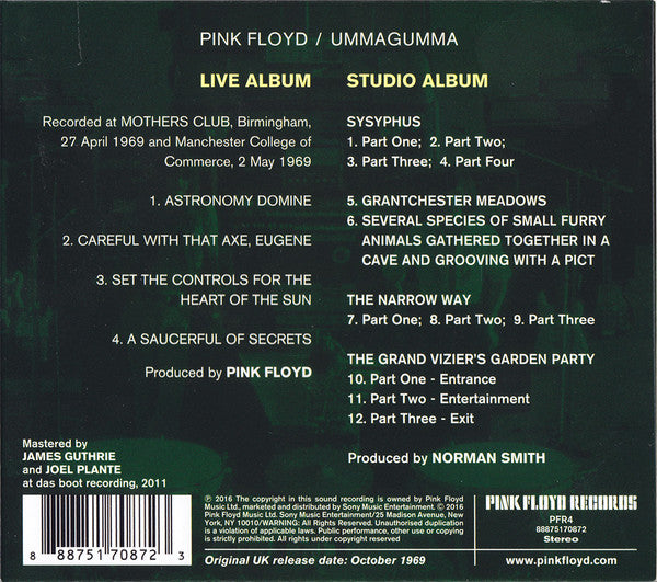 Pink Floyd - Ummagumma 2CD Digipack
