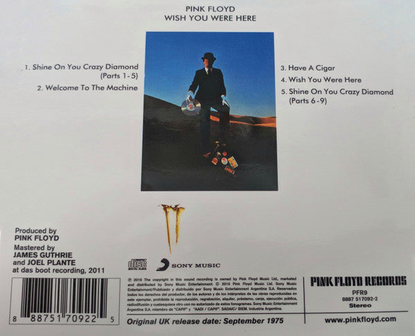 Pink Floyd - Wish You Were Here CD Digipack