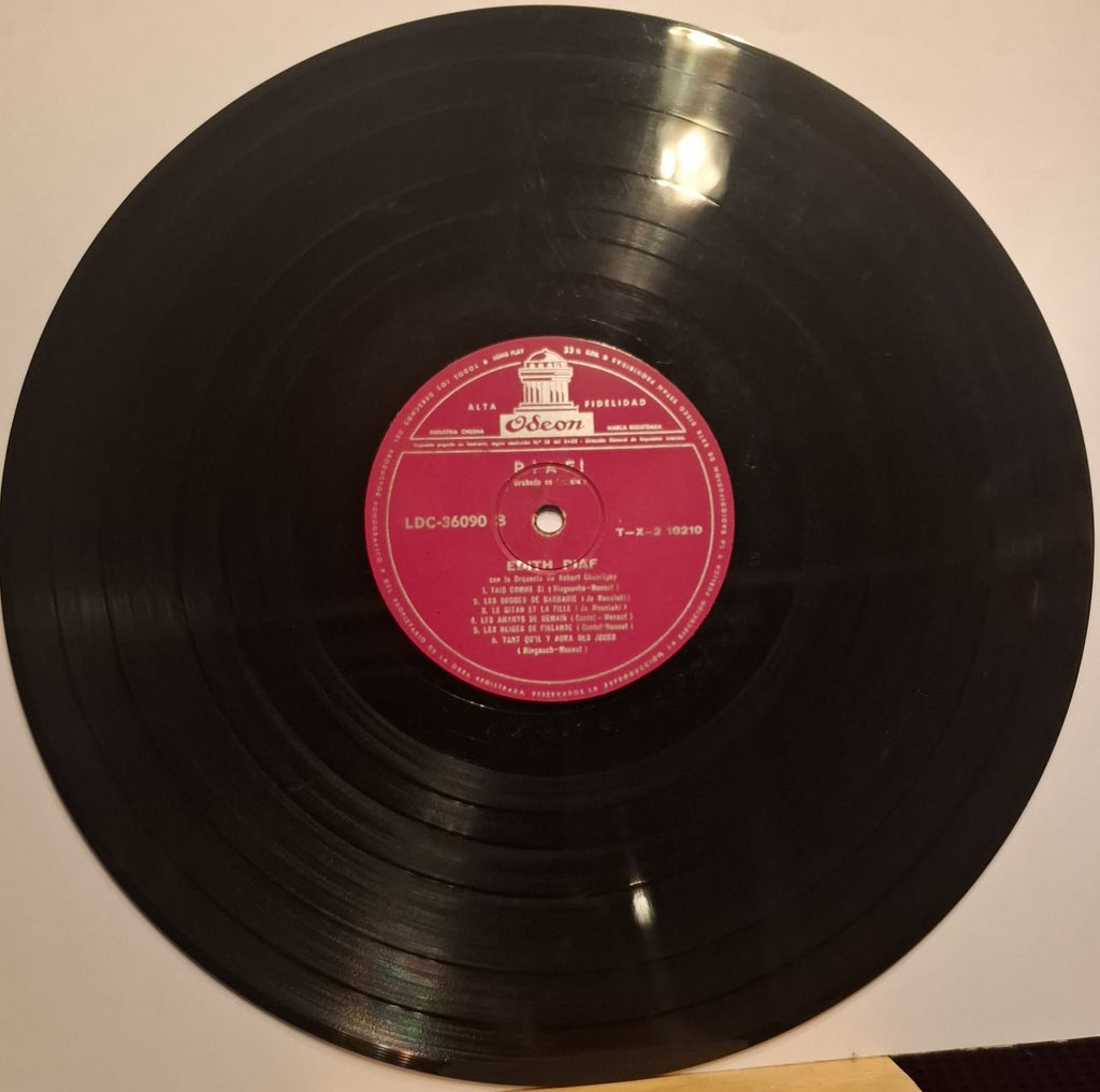 Edith Piaf - Canciones por la inimitable Edith Piaf LP VG+ 1960 Chileno