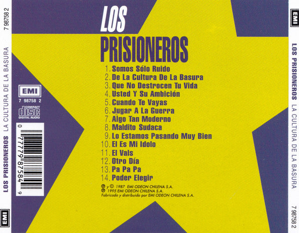 Los Prisioneros – La Cultura De La Basura CD