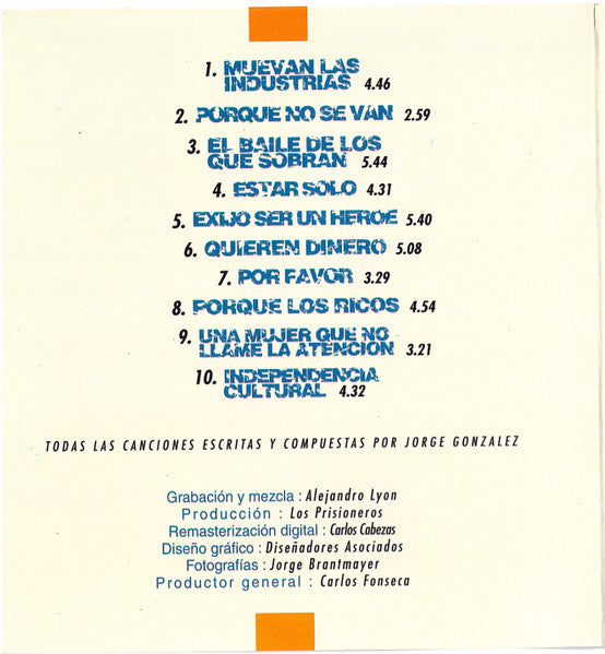 Los Prisioneros – Pateando Piedras CD