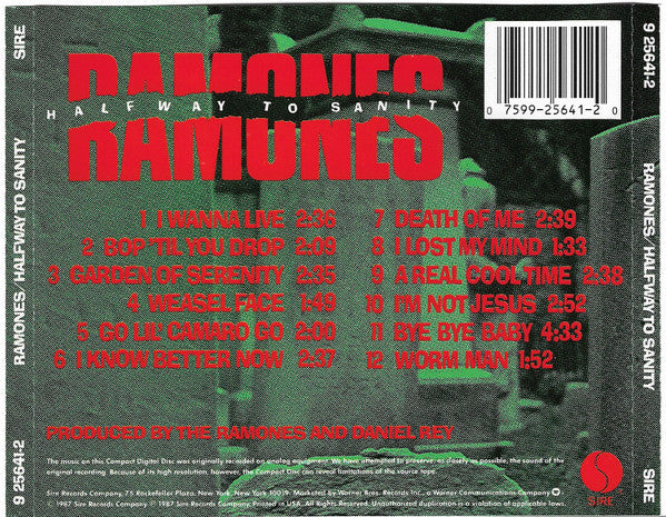 Ramones – Halfway To Sanity CD