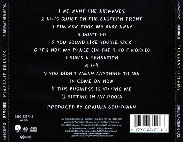 Ramones – Pleasant Dreams CD