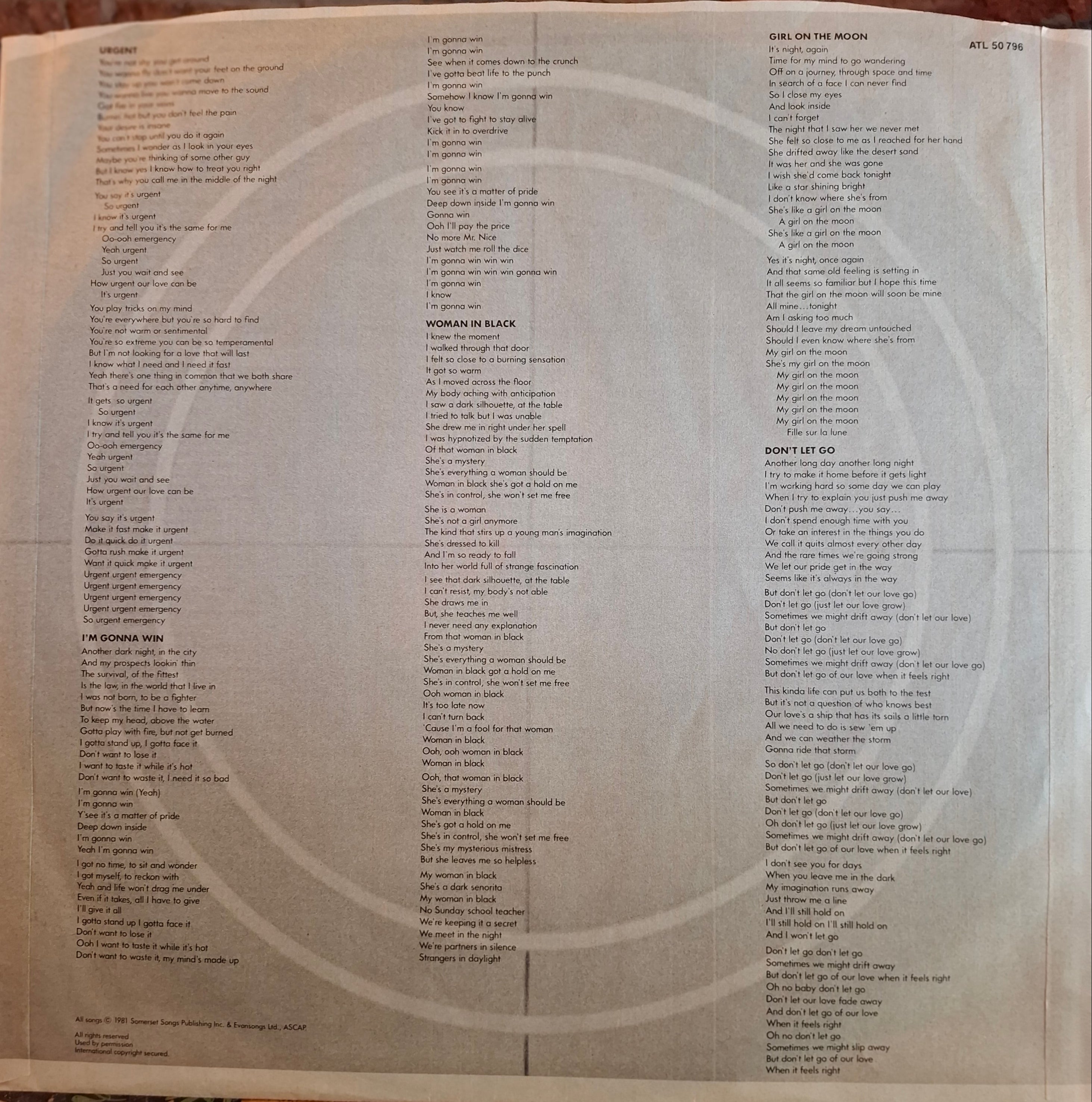 Foreigner - 4 LP VG+ 1981 Alemán