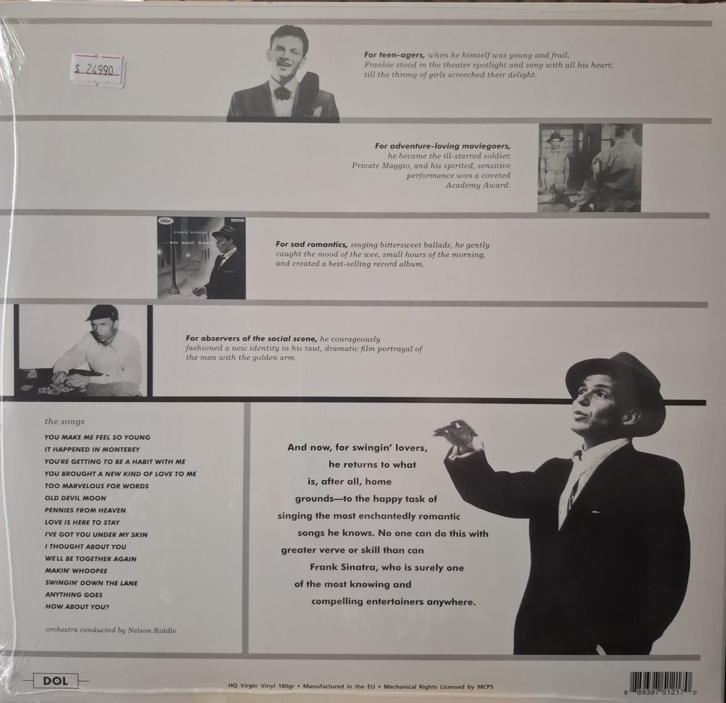Frank Sinatra - Songs for Swingin' Lovers ! LP