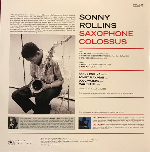 Sonny Rollins – Saxophone Colossus LP Vinilo
