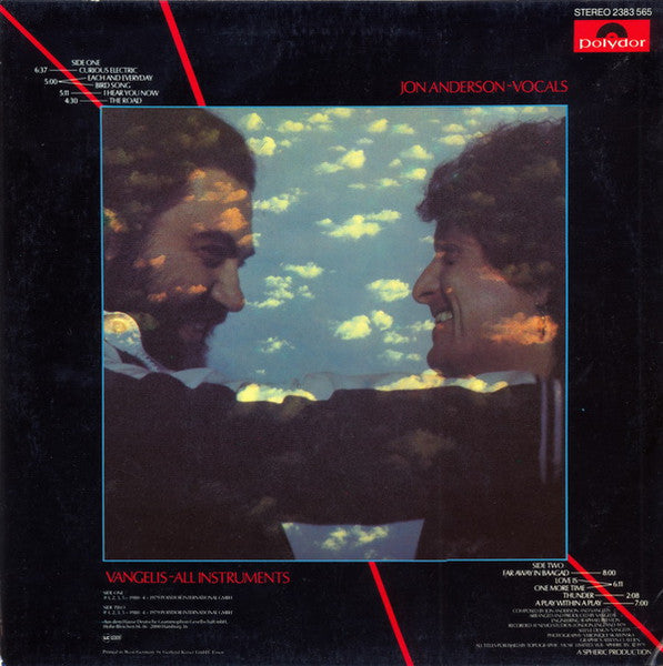 Jon And Vangelis – Short Stories LP Vinilo VG+1980 Alemán