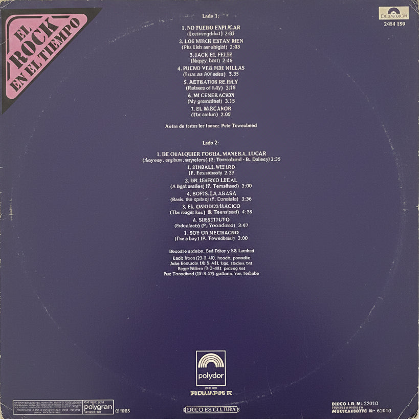 The Who – Meaty, Beaty, Big & Bouncy Compilado (Serie El rock del Tiempo) LP VG+ 1983 Argentina