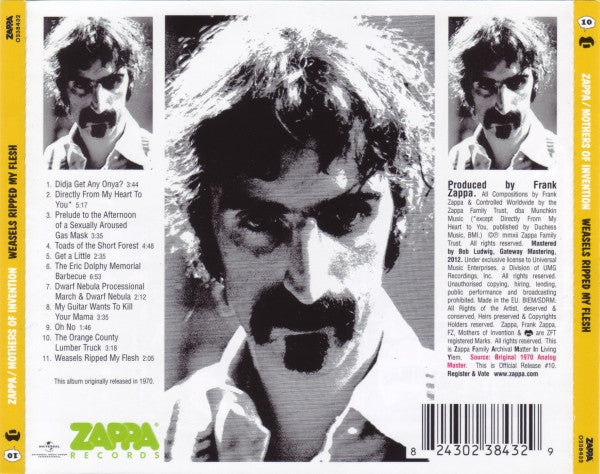 The Mothers Of Invention* – Weasels Ripped My Flesh CD